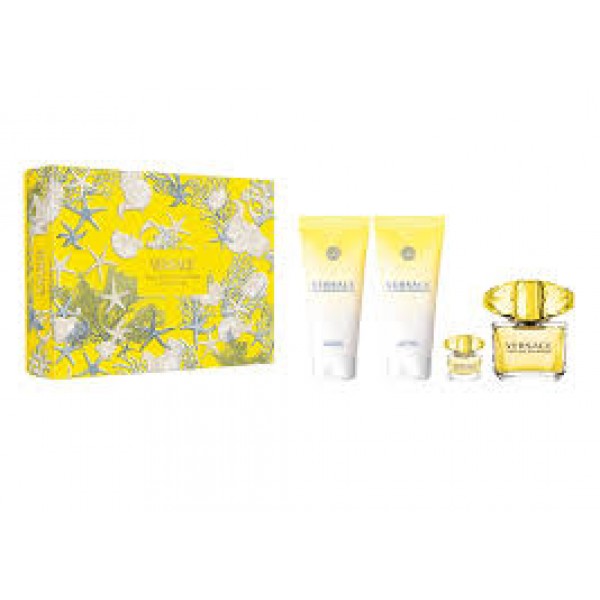 Versace Yellow Diamond 90ml Edt + Body & Showergel + Bodylotion + Miniature Geschenkset